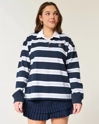 Easy Rugby-Poloshirt mit Teddybär-Grafik