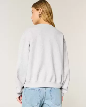 Easy Sweatshirt mit Rundhalsausschnitt und Blumengrafik