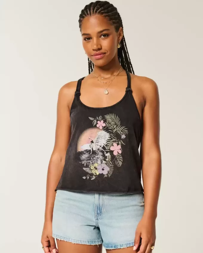 Easy Trend Drop Surf Grafik Tank