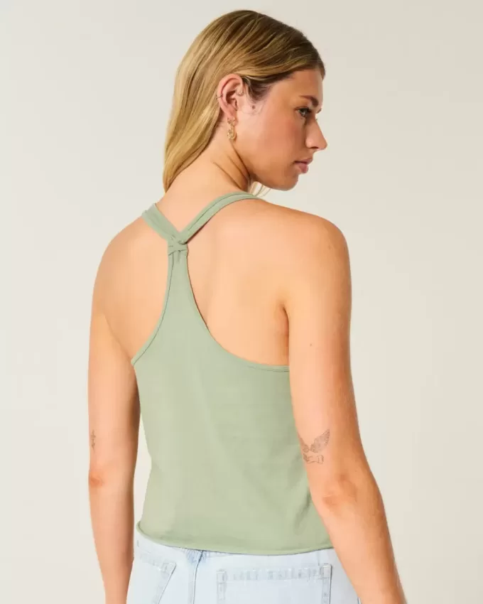 Easy Trend Drop Tanktop mit tropischer Vogelgrafik Easy Trend Drop Tanktop mit tropischer Vogelgrafik