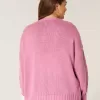 Einfacher Cardigan mit Spitzenärmeln und ohne Verschluss