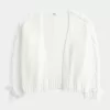 Einfacher Cardigan mit Spitzenärmeln und ohne Verschluss