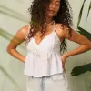Einfaches Babydoll-Oberteil mit Paisleymuster