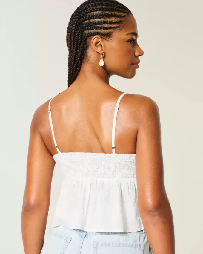 Einfaches Babydoll-Oberteil mit Paisleymuster