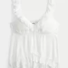 Einfaches Babydoll-Oberteil mit Rüschen Einfaches Babydoll-Oberteil mit Rüschen