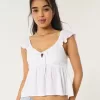 Einfaches Babydoll-Oberteil zum Binden vorne Einfaches Babydoll-Oberteil zum Binden vorne
