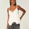 Einfaches Babydoll-Top mit Nieten