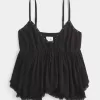 Einfaches Babydoll-Top mit Nieten