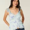 Einfaches Chiffon-Babydoll-Top