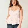 Einfaches Chiffon-Babydoll-Top