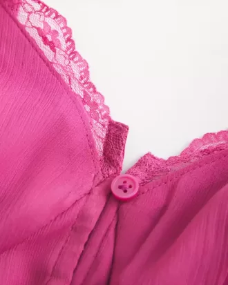 Einfaches Chiffon-Babydoll-Top