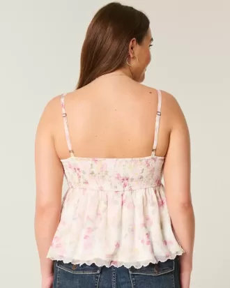 Einfaches Chiffon-Babydoll-Top