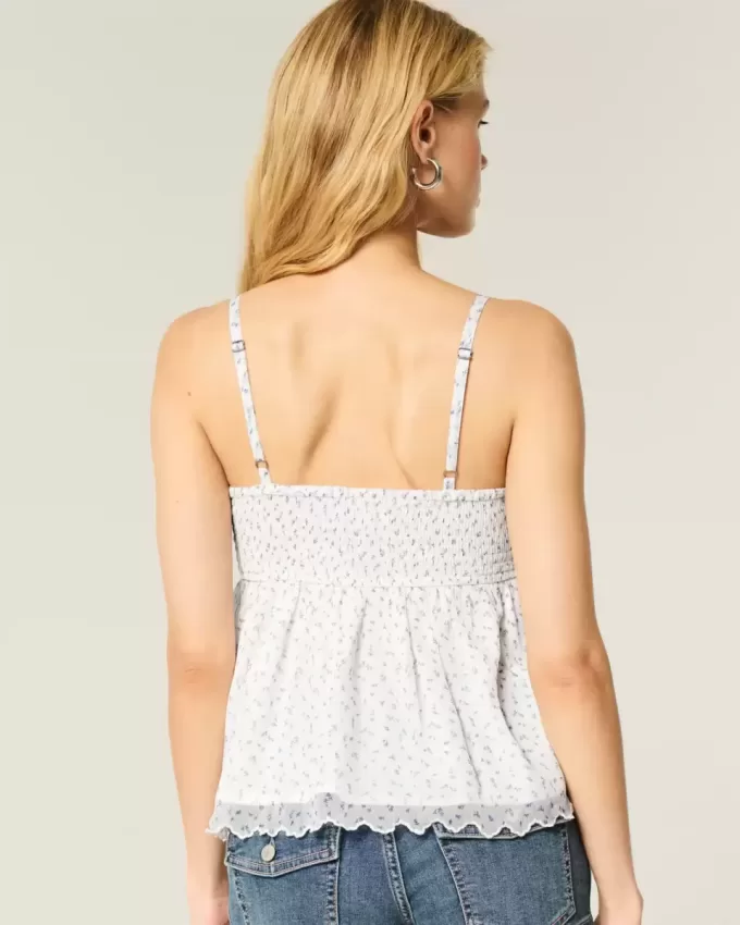Einfaches Chiffon-Babydoll-Top