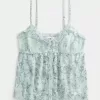 Einfaches Chiffon-Babydoll-Top
