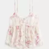 Einfaches Chiffon-Babydoll-Top