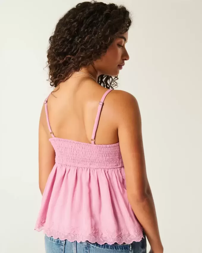 Einfaches Chiffon-Babydoll-Top