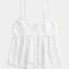 Einfaches Chiffon-Babydoll-Top