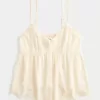 Einfaches Chiffon-Babydoll-Top