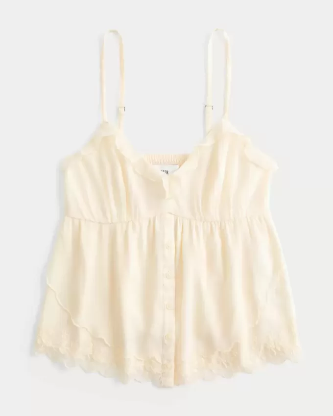 Einfaches Chiffon-Babydoll-Top