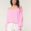 Einfaches, doppeltes, schulterfreies Sweatshirt Einfaches, doppeltes, schulterfreies Sweatshirt