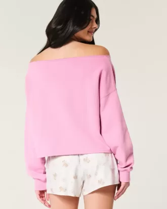 Einfaches, doppeltes, schulterfreies Sweatshirt