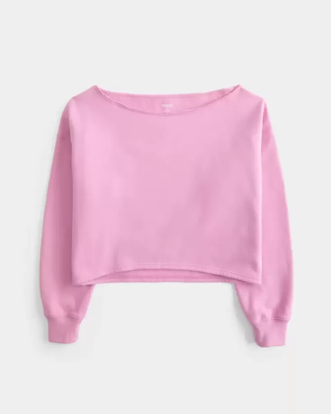 Einfaches, doppeltes, schulterfreies Sweatshirt Einfaches, doppeltes, schulterfreies Sweatshirt