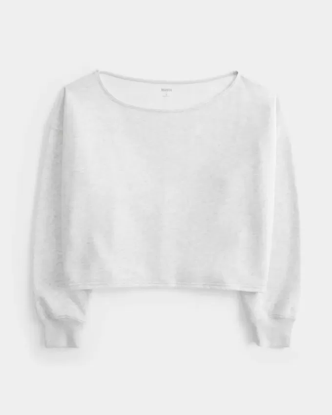 Einfaches, doppeltes, schulterfreies Sweatshirt Einfaches, doppeltes, schulterfreies Sweatshirt