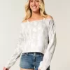 Einfaches, doppeltes, schulterfreies Sweatshirt mit Camouflage-Muster Einfaches, doppeltes, schulterfreies Sweatshirt mit Camouflage-Muster