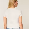 Einfaches kurzärmliges Baby-T-Shirt mit Rundhalsausschnitt und Reh-Print