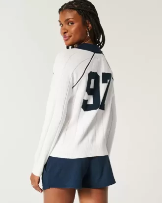 Einfaches Langarm-Pullover-Polo