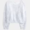 Einfaches schulterfreies Sweatshirt mit Camouflage-Muster Einfaches schulterfreies Sweatshirt mit Camouflage-Muster