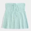 Einfaches trägerloses Babydoll-Top im Häkelstil
