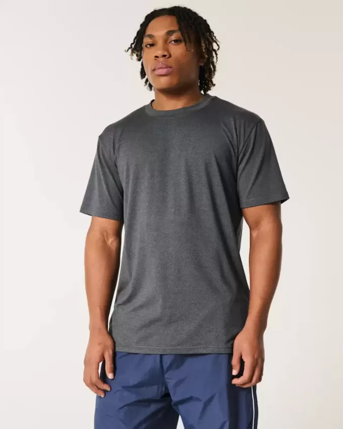 Entspanntes Stretch-T-Shirt mit Rundhalsausschnitt