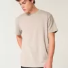 Entspanntes Stretch-T-Shirt mit Rundhalsausschnitt