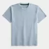 Entspanntes Stretch-T-Shirt mit Rundhalsausschnitt