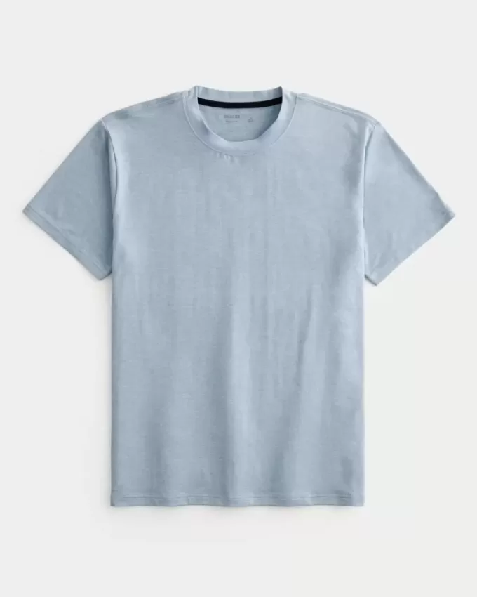 Entspanntes Stretch-T-Shirt mit Rundhalsausschnitt