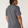 Entspanntes Stretch-T-Shirt mit Rundhalsausschnitt