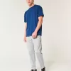 Entspanntes Stretch-T-Shirt mit Rundhalsausschnitt