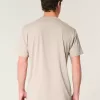 Entspanntes Stretch-T-Shirt mit Rundhalsausschnitt