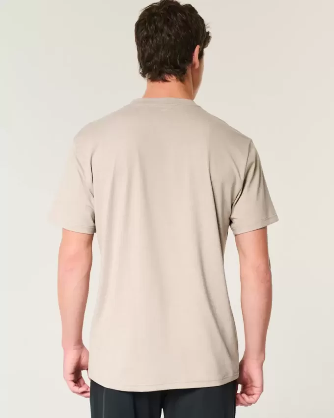 Entspanntes Stretch-T-Shirt mit Rundhalsausschnitt