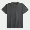 Entspanntes Stretch-T-Shirt mit Rundhalsausschnitt
