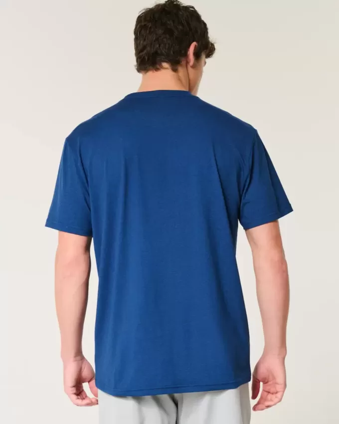 Entspanntes Stretch-T-Shirt mit Rundhalsausschnitt