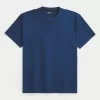 Entspanntes Stretch-T-Shirt mit Rundhalsausschnitt