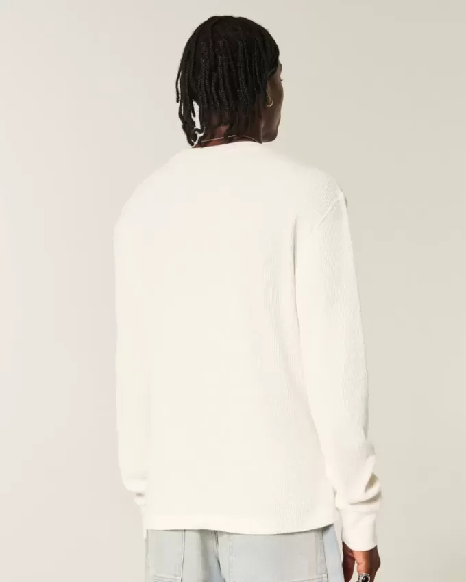 Entspanntes Thermo-Langarmshirt mit Rundhalsausschnitt Entspanntes Thermo-Langarmshirt mit Rundhalsausschnitt