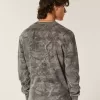 Entspanntes Thermo-Langarmshirt mit Rundhalsausschnitt und Camouflage-Muster