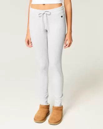 Fleece-Leggings mit Herz-Grafik