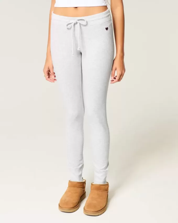 Fleece-Leggings mit Herz-Grafik Fleece-Leggings mit Herz-Grafik