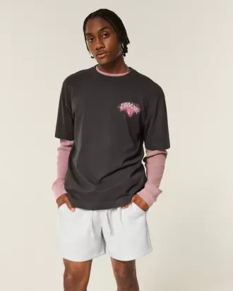 Fleece-Shorts bis zur Mitte des Oberschenkels