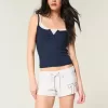 Fleece-Shorts mit Mini-Zahlengrafik