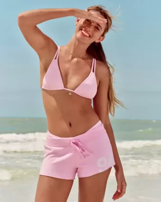 Fleece-Shorts mit Mini-Zahlengrafik